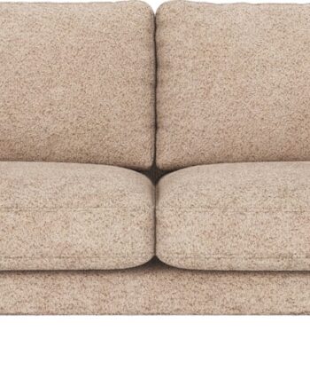 Personers Sofa Rowico Corwin Lysebeige Anna Stof Med Sorte Pulverlakerede Metalben 238x98x83 på Afbetaling