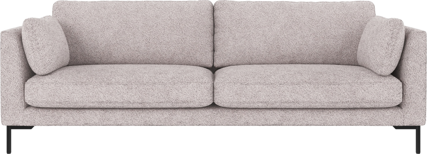 Personers Sofa Rowico Corwin Lysegrå Anna Stof Med Sorte Metalben Moderne Nordisk Design på Afbetaling