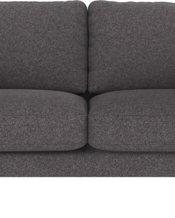 Personers Sofa Rowico Corwin Mørkegrå Brenda Polyesterstof Sort Metalramme på Afbetaling