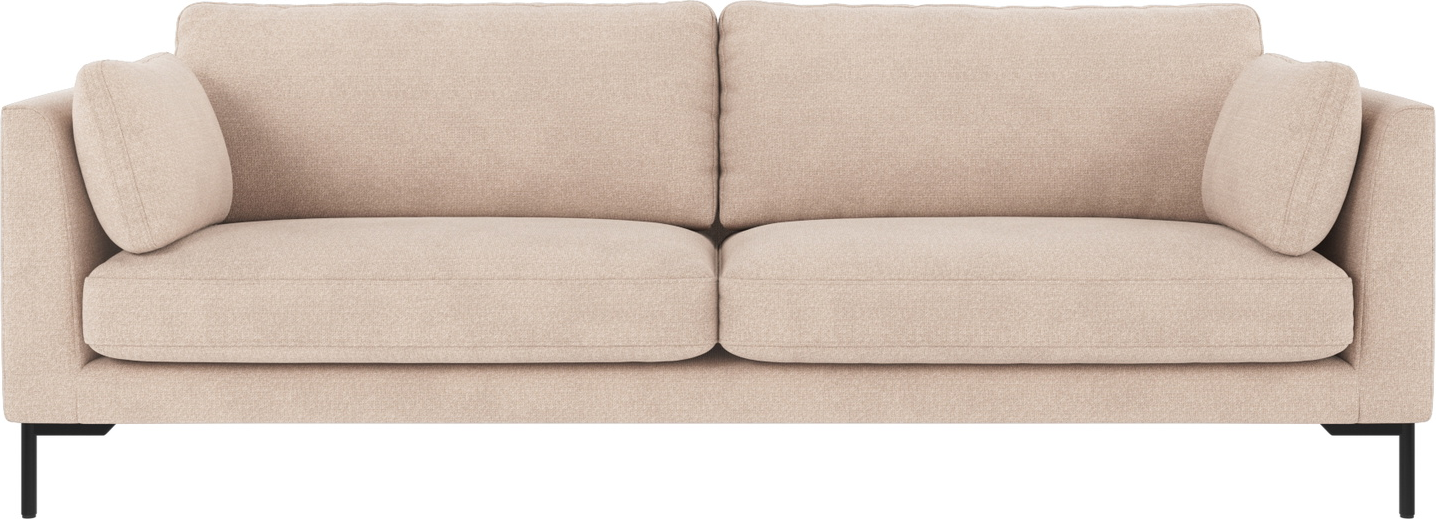Personers Sofa Rowico Corwin Rita Lysebeige Med Sort Pulverlakeret Metalstel på Afbetaling