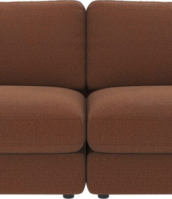 Personers Sofa Rowico Duncan Rita Rød Polyesterstof 258x103 Slidstærk på Afbetaling