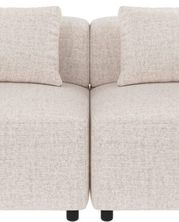 Personers Sofa Rowico Falkner Lysebeige Polyesterstof B246d105h67 på Afbetaling