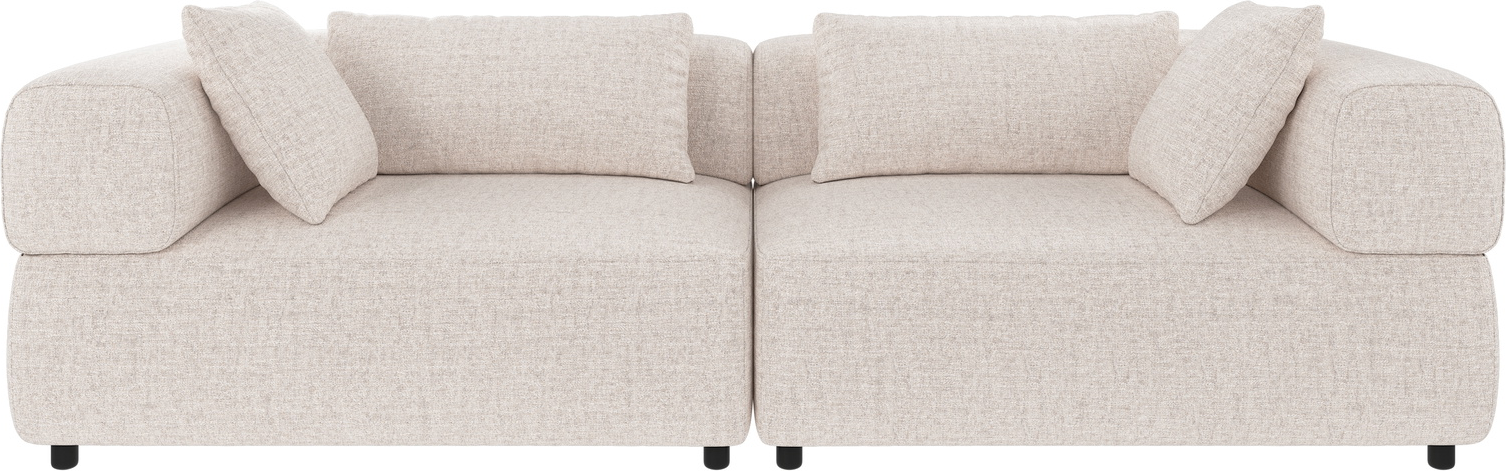 Personers Sofa Rowico Falkner Lysebeige Polyesterstof B246d105h67 på Afbetaling