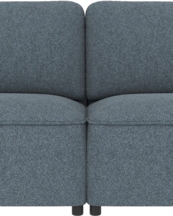 Personers Sofa Rowico Norris Bobby Mellemblå Polyester ø102x226x80 Martindale 100 000 Nozag Fjedre Koldskum på Afbetaling