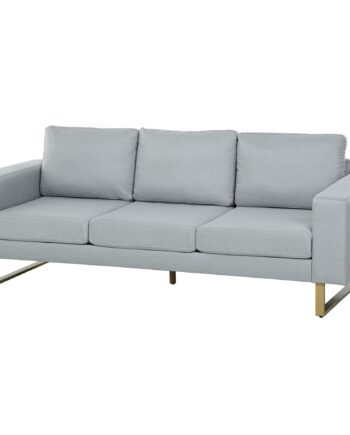 Personers Sofa Sofa Med Massivt Træstel Metalben Enkelt Design Lysegrå på Afbetaling