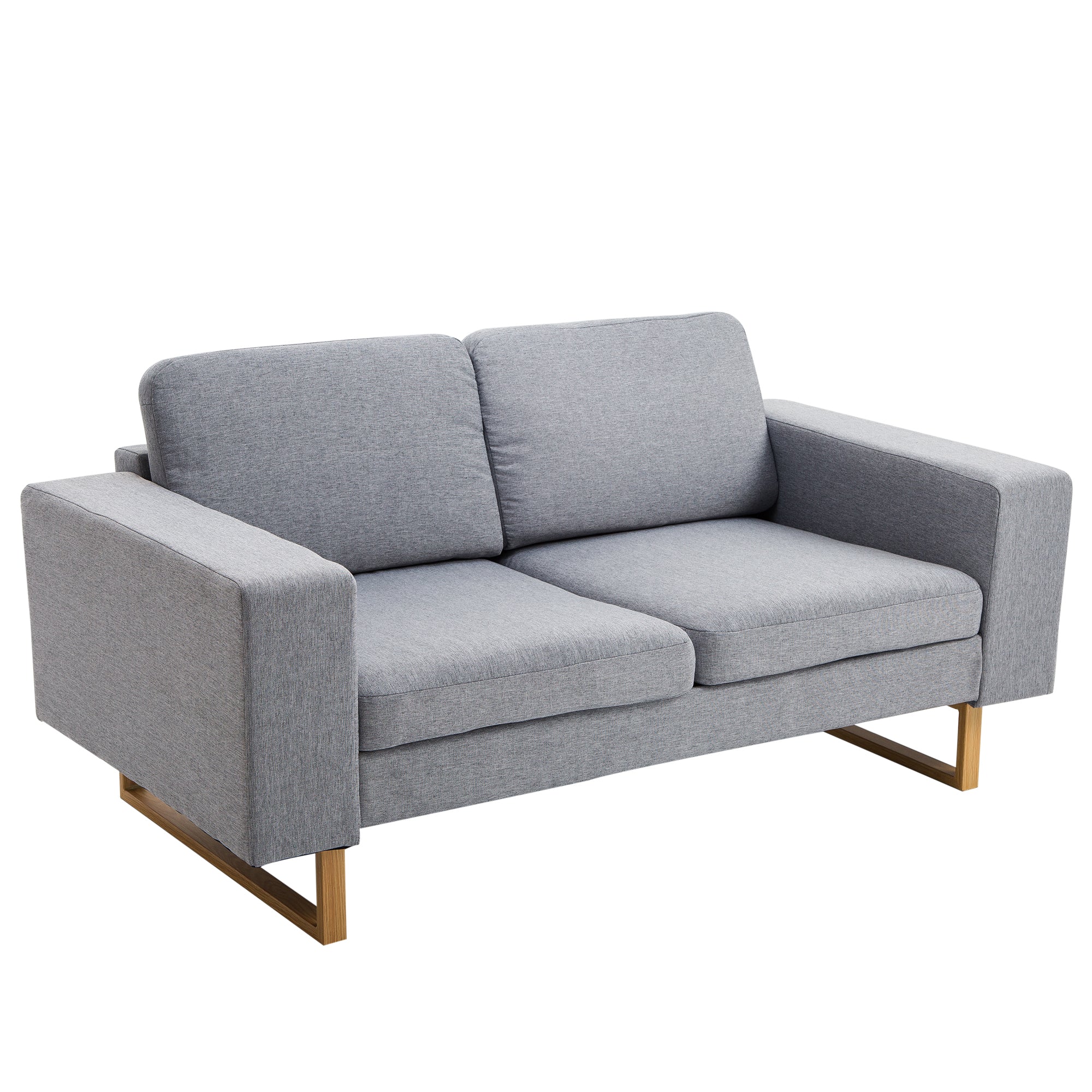 Personers Sofa Stofsofa Hjørnesofa Polstret Sofa Siddemøbler Armlæn Træ Lysegrå 145 på Afbetaling