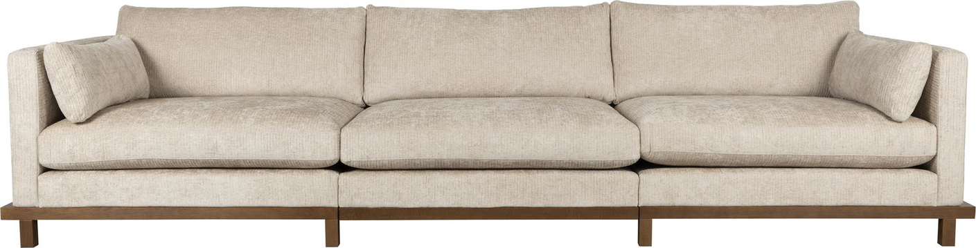 Personers Sofa Zuiver Blossom Lysgrå Japandi Design Med Valnød Egetræ H80b335d101 på Afbetaling