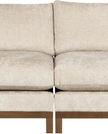 Personers Sofa Zuiver Blossom Lysgrå Japandi Stil Stof Egetræsfundament på Afbetaling