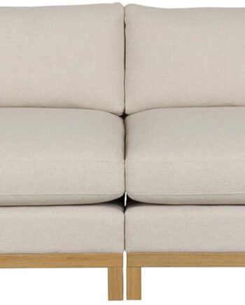 Personers Sofa Zuiver Blossom Lysgrå Natur Polyakrylstof Skum Egetræ på Afbetaling