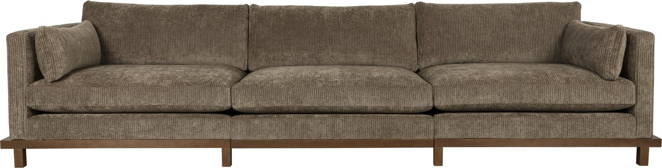Personers Sofa Zuiver Blossom Mudderbrun Stof Akryl Polyester Skum H80xb335xd101 Egetræ på Afbetaling