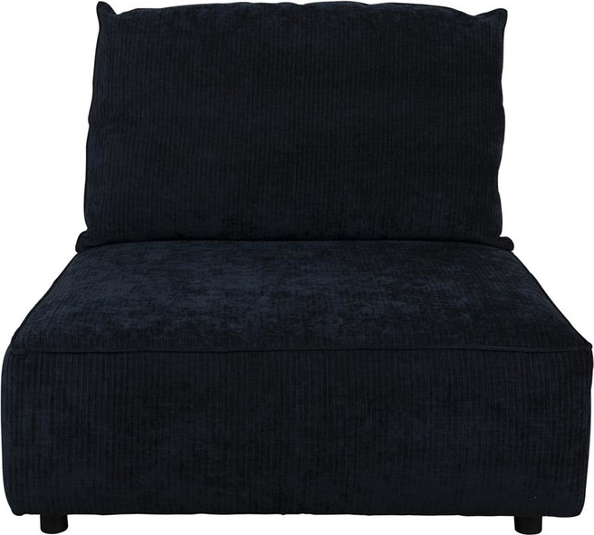 Personers Sofa Zuiver Element Hunter Modulopbygget Kulsort Ribbet Stof Med Skum på Afbetaling