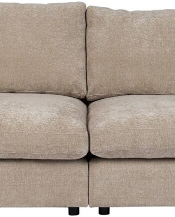 Personers Sofa Zuiver Sense Stengrå Stof 266x113x85 Skum Slidstærk på Afbetaling