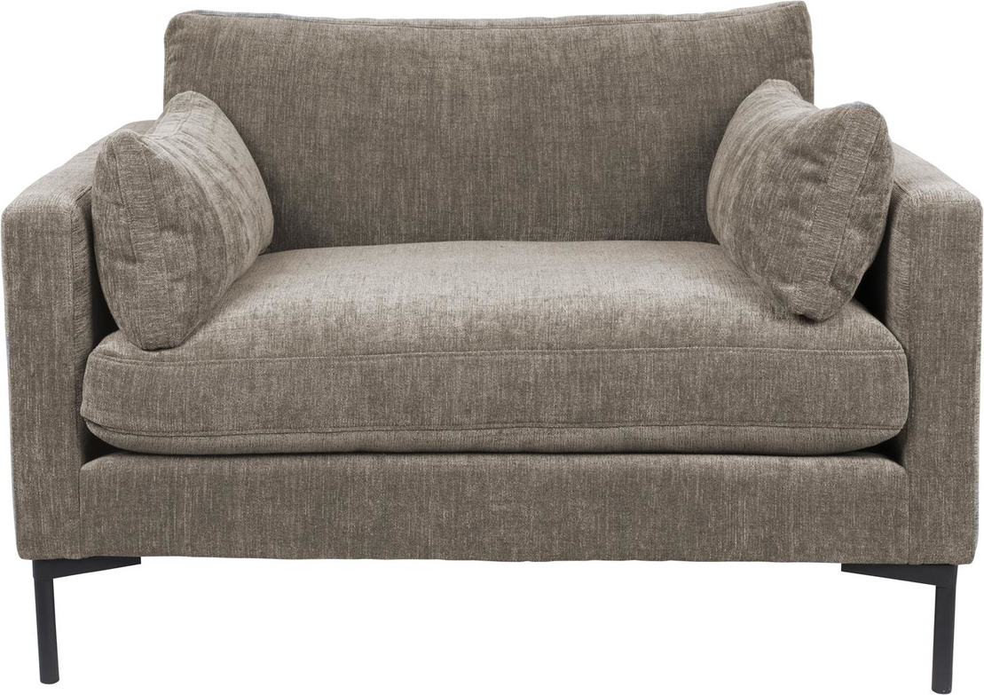 Personers Sofa Zuiver Summer Kaffefarvet Acetat Polyester Stof Med Stålben Aftageligt Betræk 125x101x82 på Afbetaling