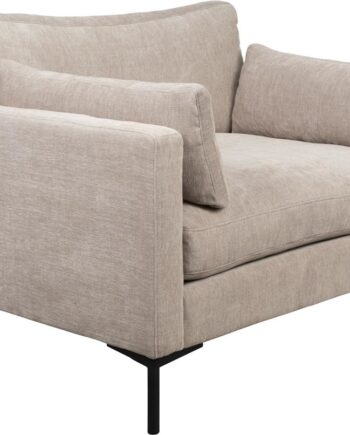 Personers Sofa Zuiver Summer Stenlysgrå Stof Med Skum Stålben på Afbetaling
