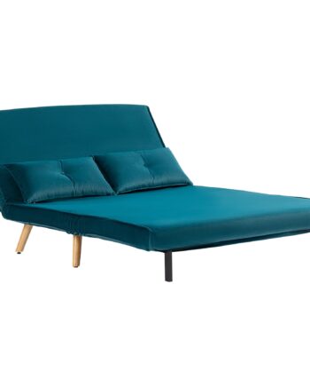 Personers Sovesofa Kan Laves Til Seng Justerbar Ryglæn Stofbetræk Metalstel Grøn på Afbetaling