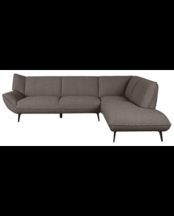 Pesaro Højrevendt Chaiselong Sofa Metal Boucl 274 203 Sort Brun på Afbetaling
