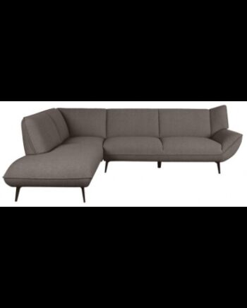 Pesaro Venstrevendt Chaiselong Sofa Metal Boucl 274 203 Sort Brun på Afbetaling