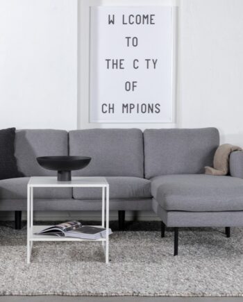 Polar Sofa Form Med Gråt Polyester Stof på Afbetaling