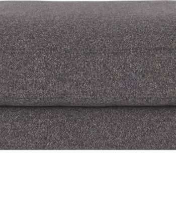 Puf Fodskammel Til Sofa Rowico Corwin Brenda Mørkegrå Polyester Med Sorte Metalben på Afbetaling