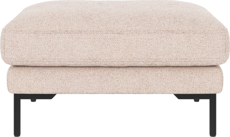 Puf Til Sofa Rowico Corwin Max Lys Beige Stof Med Sorte Pulverlakerede Metalben på Afbetaling
