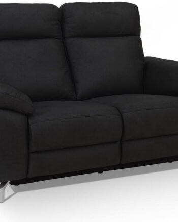 Raymond   Hallmark Edinburgh Personers Sofa Sort Stof Med Højt Ryglæn Metalben på Afbetaling