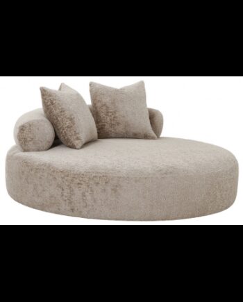 Rio Rund Daybed Sofa Chenille Polyester ø160 Natur på Afbetaling