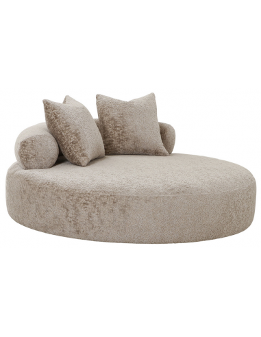 Rio Rund Daybed Sofa Chenille Polyester ø160 Natur på Afbetaling