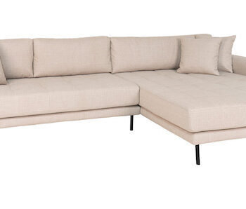 Riviera Lounge Sofa Beige Højrevendt Længde 290 på Afbetaling