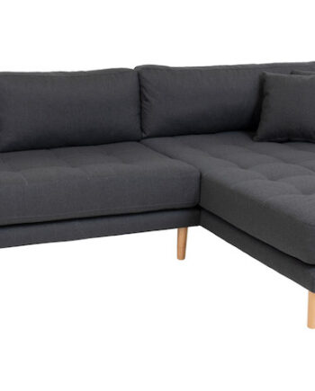 Riviera Lounge Sofa Mørkegrå Højrevendt Længde 290 på Afbetaling