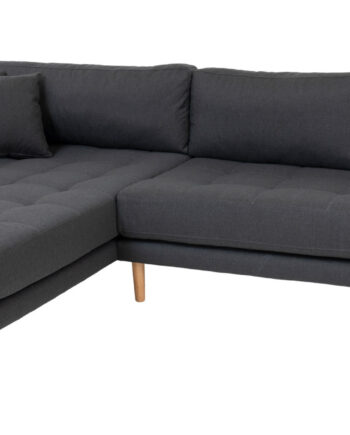 Riviera Lounge Sofa Mørkegrå Venstrevendt Længde 290 på Afbetaling