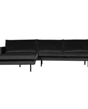 Rodeo Chaiselong Venstrevendt Velour Anthracite på Afbetaling