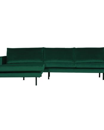 Rodeo Chaiselong Venstrevendt Velour Forest Green på Afbetaling