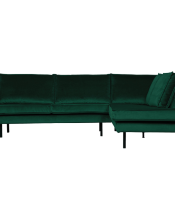 Rodeo Hjørnesofa Højrevendt Velour Forest Green på Afbetaling