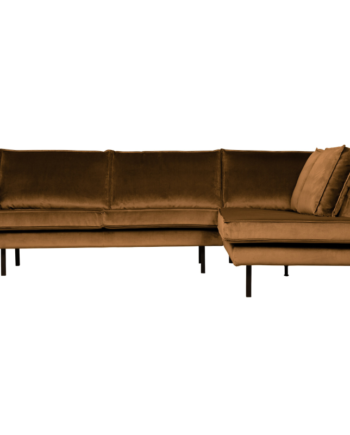 Rodeo Hjørnesofa Højrevendt Velour Honey Yellow på Afbetaling
