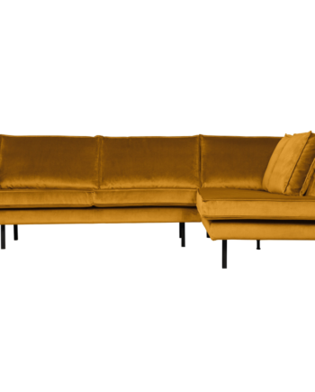 Rodeo Hjørnesofa Højrevendt Velour Ochre på Afbetaling