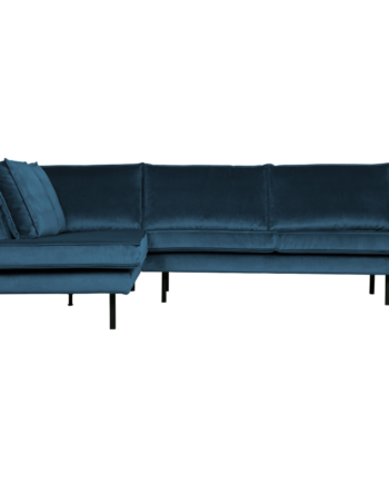 Rodeo Hjørnesofa Venstrevendt Velour Blue på Afbetaling