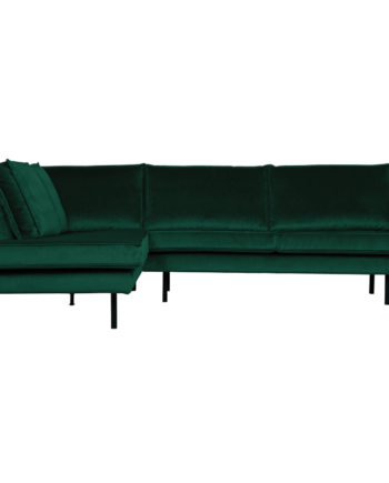 Rodeo Hjørnesofa Venstrevendt Velour Forest Green på Afbetaling