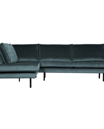 Rodeo Hjørnesofa Venstrevendt Velour Teal på Afbetaling