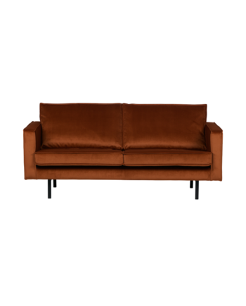 Rodeo Pers Sofa Velour Rust på Afbetaling