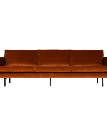 Rodeo Pers Sofa Velour Rust på Afbetaling