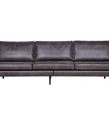 Rodeo Personers Sofa Læder B277 Vintage Sort på Afbetaling