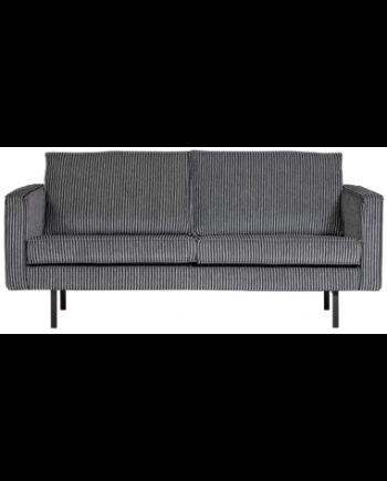 Rodeo Personers Sofa Polyester B190 Sort Grå Stribet på Afbetaling
