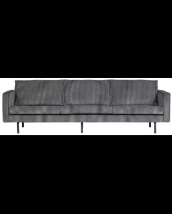 Rodeo Personers Sofa Polyester B277 Sort Grå Stribet på Afbetaling