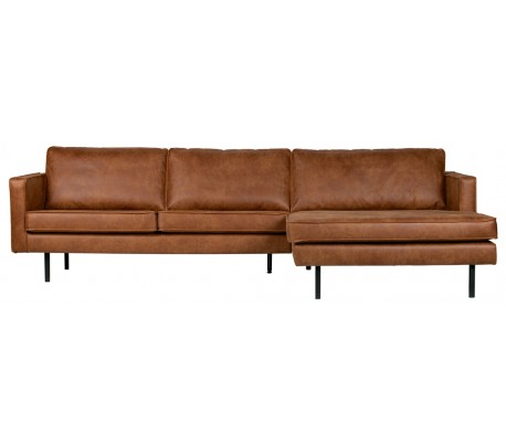 Rodeo Sofa Med Højrevendt Chaiselong Læder B300 Vintage Cognac på Afbetaling