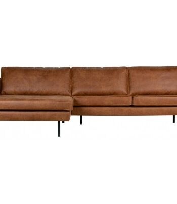 Rodeo Sofa Med Venstrevendt Chaiselong Læder B300 Vintage Cognac på Afbetaling