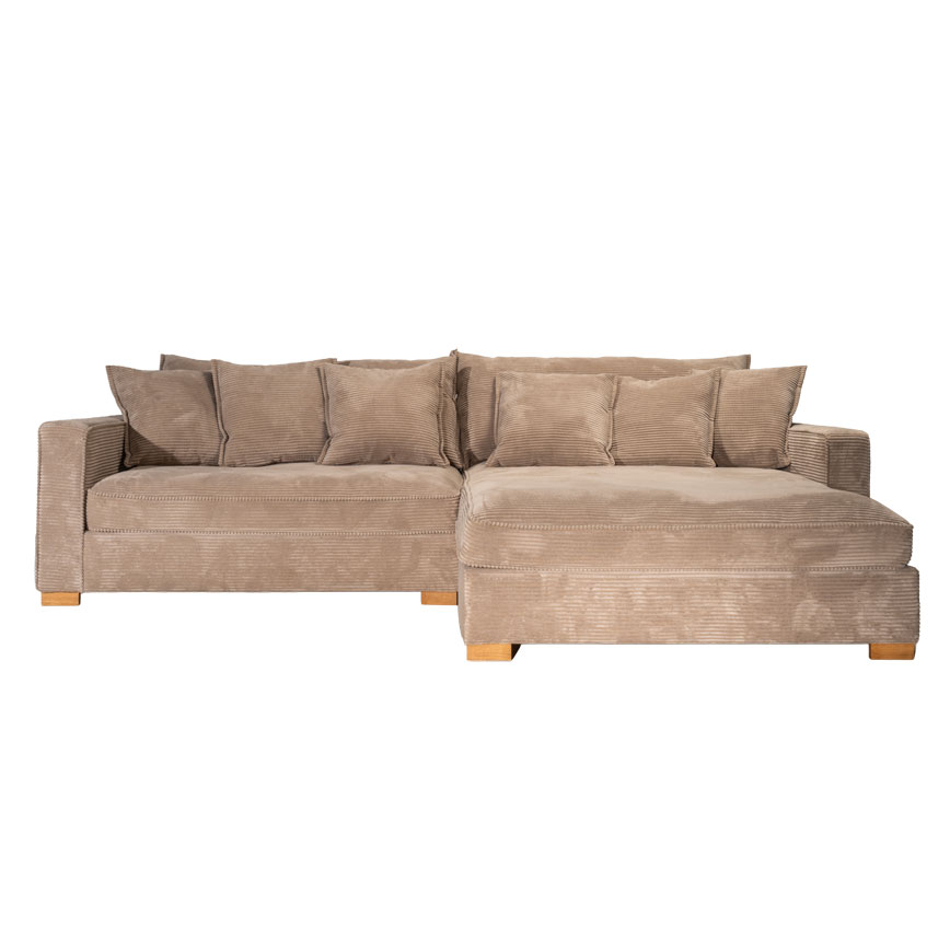 Rossi Sofa Med Chaiselong Til Højre Zoom Mink Arm 1240d1240 Arm på Afbetaling