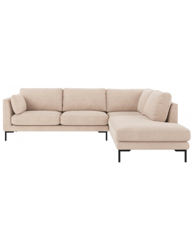 Rowico Corwin Højrevendt Chaiselong Sofa Polyester 266 226 Sort Lys Beige på Afbetaling