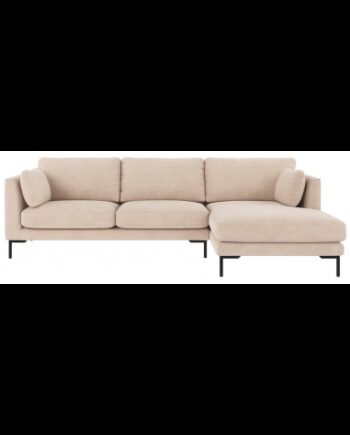 Rowico Corwin Højrevendt Chaiselong Sofa Polyester 270 160 Sort Lys Beige på Afbetaling