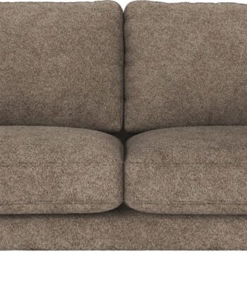 Rowico Corwin Personers Sofa Mørk Beige Anna Stof Med Sorte Pulverlakerede Metalben på Afbetaling