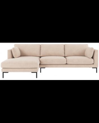Rowico Corwin Venstrevendt Chaiselong Sofa Polyester 270 160 Sort Lys Beige på Afbetaling